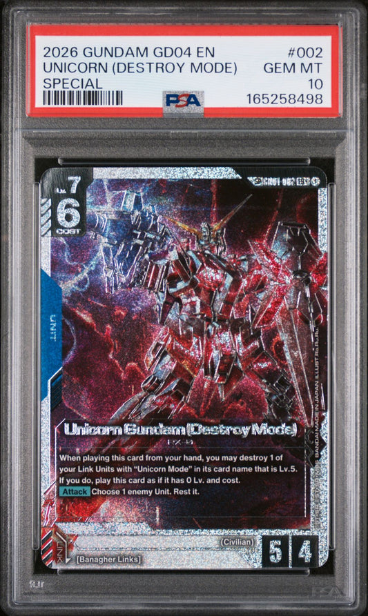 PSA 10 Unicorn Gundam Special